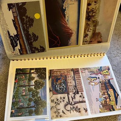 2 Books of Vintage Postcards c. WWII - 1980's