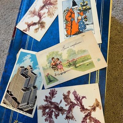 2 Books of Vintage Postcards c. WWII - 1980's