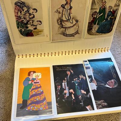 2 Books of Vintage Postcards c. WWII - 1980's