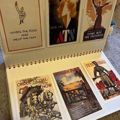 2 Books of Vintage Postcards c. WWII - 1980's
