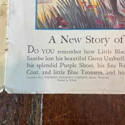 D1543 Antique 1932 Little Black Sambo & Two Wild West Panoramas