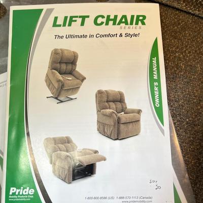 Pride Mobility Power Lift Assist Recliner Chair