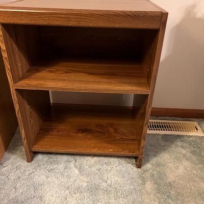 2 Office Shelves, Wood File Cabinet