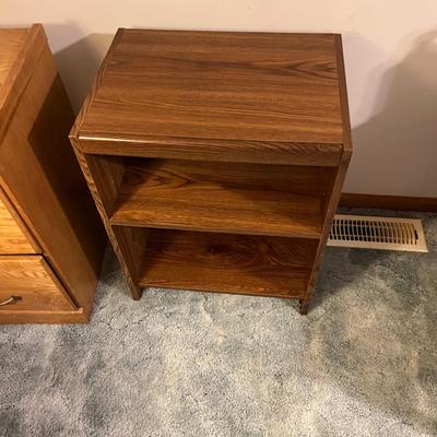 2 Office Shelves, Wood File Cabinet