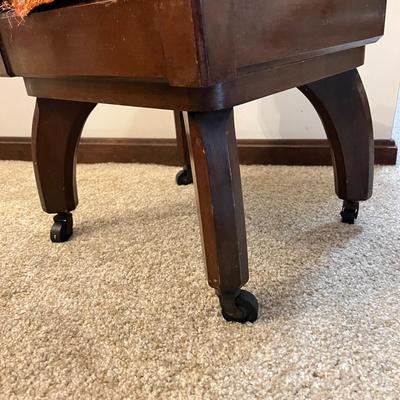 Solid Wood Vintage Rolling Tilt Desk Chair