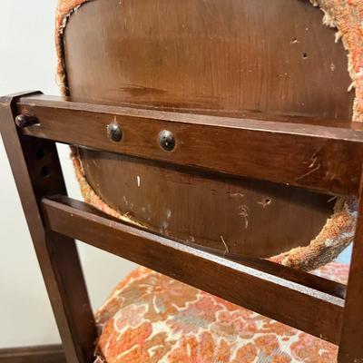 Solid Wood Vintage Rolling Tilt Desk Chair