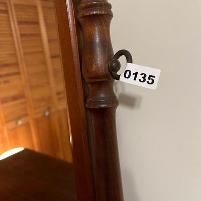 Solid Wood Antique Dresser w Mirror on Casters