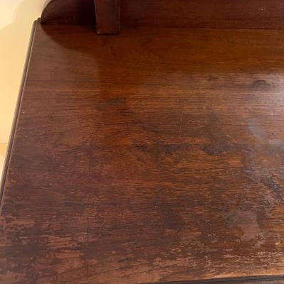 Solid Wood Antique Dresser w Mirror on Casters