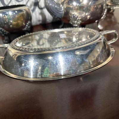 Blessed lot with silver plated serve ware