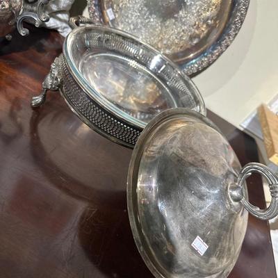 Blessed lot with silver plated serve ware
