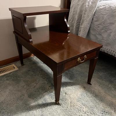 Pair Tiered Mersman MCM Vintage End Tables