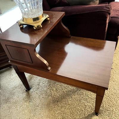 Pair Tiered Mersman MCM Vintage End Tables