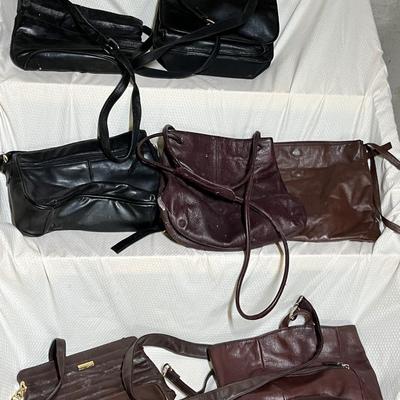 Lot 141 7 purses (black and brown)