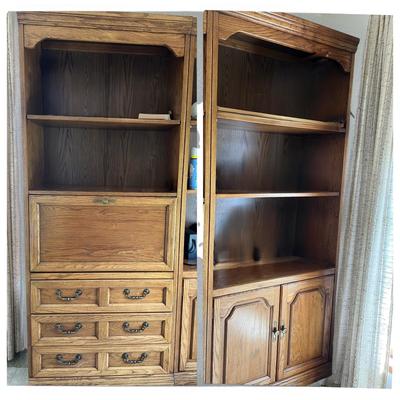 2 Thomasville Wall Unit Shelves