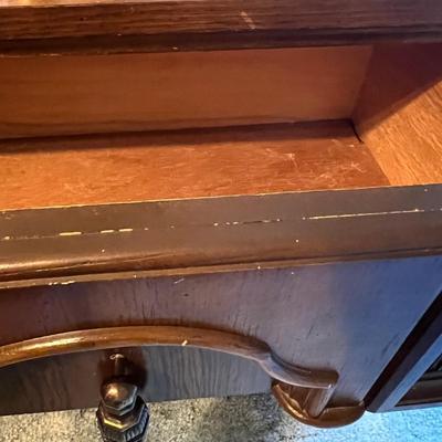 Solid Wood Nightstand 2 Drawers