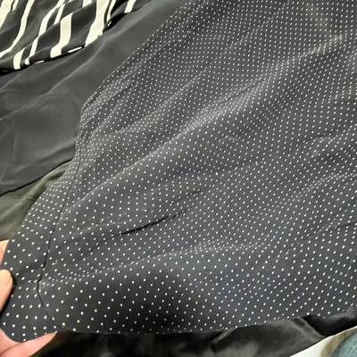 Lot 149 4 black skirts - 2 solid, 1 stripe, 1 polka dot