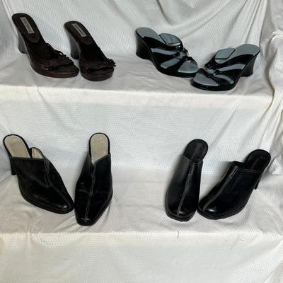 Lot 151 2 dressy sandals, heeled mules