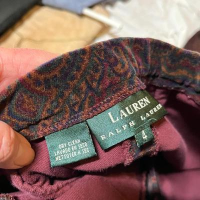 Lot 158 8 pairs of leather and suede pants and a floral wrap skirt