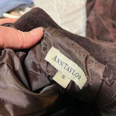 Lot 158 8 pairs of leather and suede pants and a floral wrap skirt