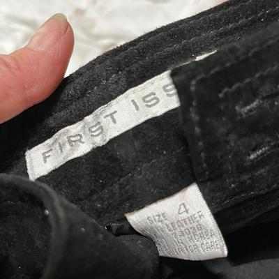 Lot 158 8 pairs of leather and suede pants and a floral wrap skirt