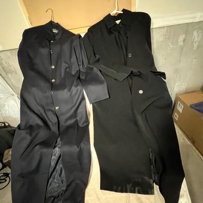 Lot 160 3 coats - 2 trench coats and 1 velour jacket (3/4 lnegth)