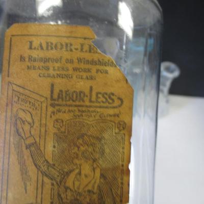 Embossed Glass Bottles Byer's Polish Pepto The Converse Co. Columbus Ohio (L)