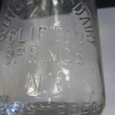 Vintage Van Bortel's Dairy Clyde,NY & Quigley's Dairy Bottles (L)
