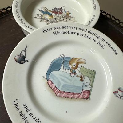 Wedgewood Peter Rabbit bowl and plate