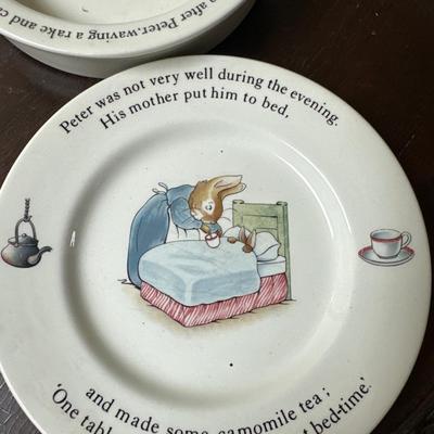 Wedgewood Peter Rabbit bowl and plate