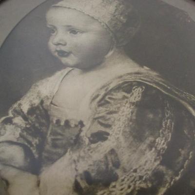 Framed Antique Baby Portrait