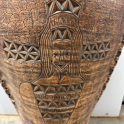 Indonesian Tribal Terracotta Ceremonial Drum (see description)