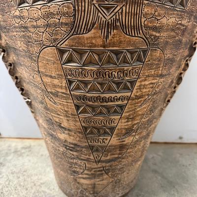 Indonesian Tribal Terracotta Ceremonial Drum (see description)
