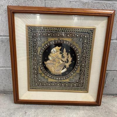 Framed Burmese Kalaga Textile Artwork