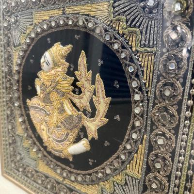 Framed Burmese Kalaga Textile Artwork