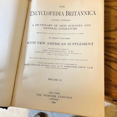 Lot 194 Book shelf with antique Encyclopedia set