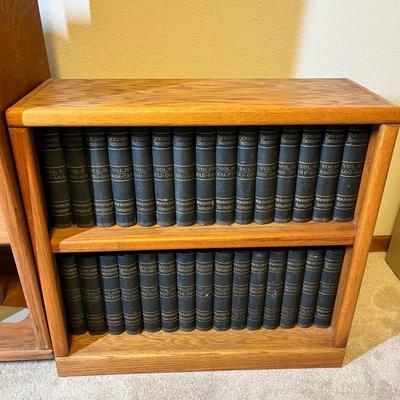 Lot 194 Book shelf with antique Encyclopedia set