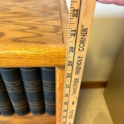Lot 194 Book shelf with antique Encyclopedia set