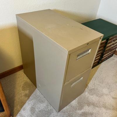 Lot 195 Deep 2 drawer file cabinet