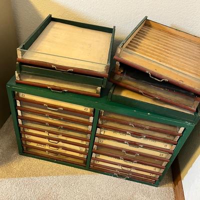 Lot 196 Antique spool chest w/ extra drawers