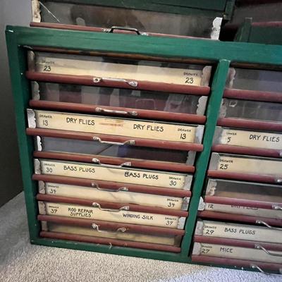 Lot 196 Antique spool chest w/ extra drawers