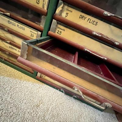 Lot 196 Antique spool chest w/ extra drawers