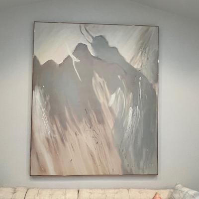 Lot 202 Large 80s oil painting