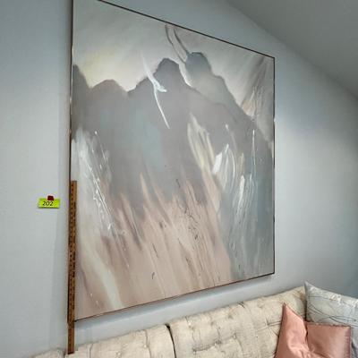 Lot 202 Large 80s oil painting