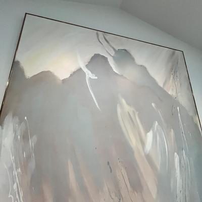 Lot 202 Large 80s oil painting