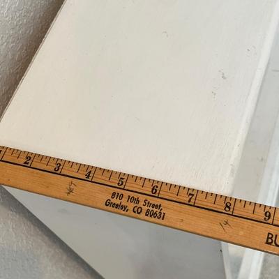Lot 284 Small white wood book shelf
