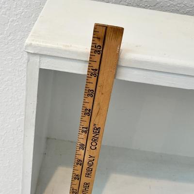 Lot 284 Small white wood book shelf