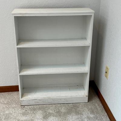Lot 284 Small white wood book shelf