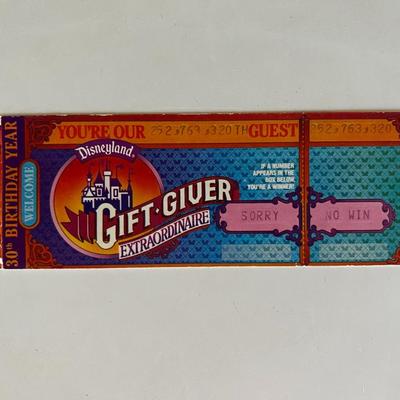Disneyland admissions ticket- 1985