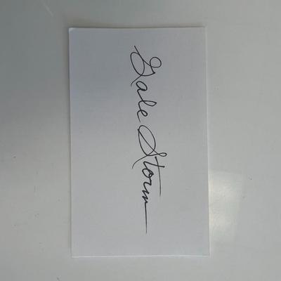 Actress and singer Gale Storm original signature