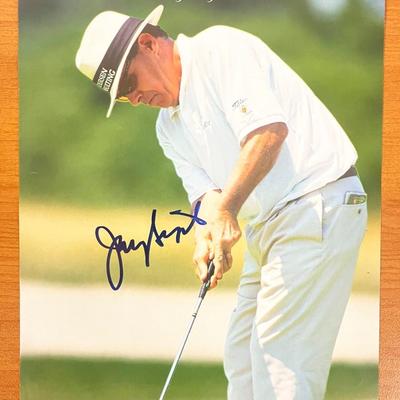 Professional golfer Jay Sigel signed magazine page